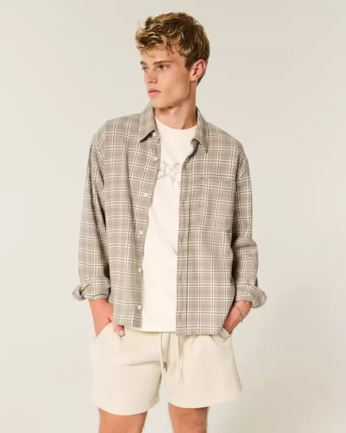 Kastenförmiges Flanellhemd Kastenförmiges Flanellhemd