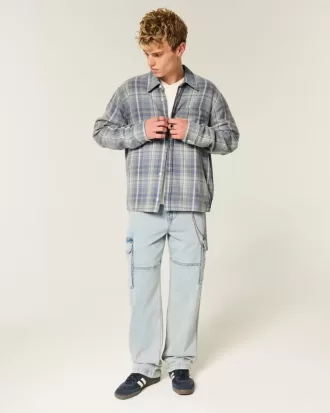 Kastenförmiges Flanellhemd