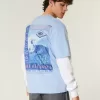 Kastenförmiges Hawaii-Surf-T-Shirt mit Grafik Kastenförmiges Hawaii-Surf-T-Shirt mit Grafik