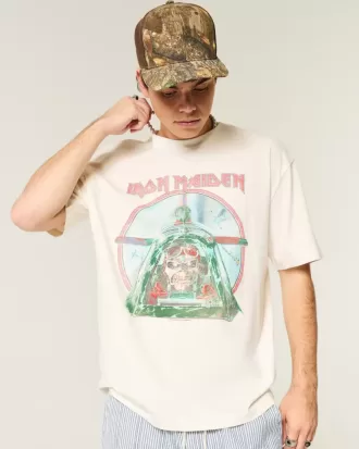 Kastenförmiges Iron Maiden-T-Shirt mit Grafik