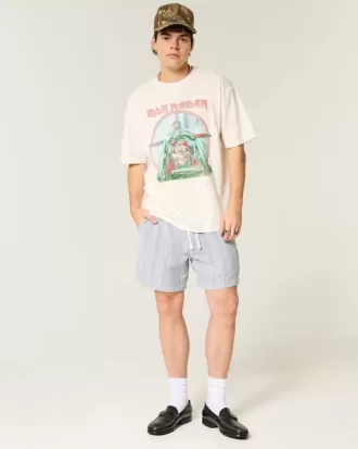 Kastenförmiges Iron Maiden-T-Shirt mit Grafik