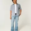 Kastenförmiges Kurzarmhemd mit New York-Grafik Kastenförmiges Kurzarmhemd mit New York-Grafik