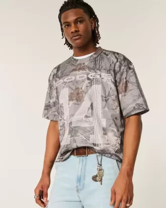 Kastenförmiges, kurzes Camo Dodge-Grafiktrikot