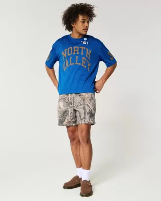 Kastenförmiges, kurzes Netztrikot mit North Valley-Grafik