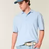 Kastenförmiges, kurzes Poloshirt