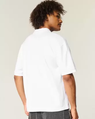 Kastenförmiges, kurzes Poloshirt