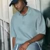 Kastenförmiges, kurzes Poloshirt