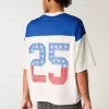 Kastenförmiges, kurzes Trikot mit Zahlengrafik
