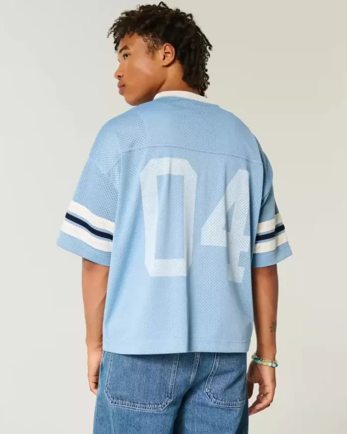 Kastenförmiges, kurzes Trikot mit Zahlengrafik Kastenförmiges, kurzes Trikot mit Zahlengrafik