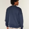 Kastenförmiges Manchester City FC-Sweatshirt mit Rundhalsausschnitt und Grafik Kastenförmiges Manchester City FC-Sweatshirt mit Rundhalsausschnitt und Grafik