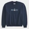 Kastenförmiges Manchester City FC-Sweatshirt mit Rundhalsausschnitt und Grafik Kastenförmiges Manchester City FC-Sweatshirt mit Rundhalsausschnitt und Grafik