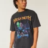 Kastenförmiges Megadeth Tour-T-Shirt mit Grafik Kastenförmiges Megadeth Tour-T-Shirt mit Grafik