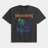 Kastenförmiges Megadeth Tour-T-Shirt mit Grafik Kastenförmiges Megadeth Tour-T-Shirt mit Grafik