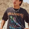 Kastenförmiges Megadeth Tour-T-Shirt mit Grafik Kastenförmiges Megadeth Tour-T-Shirt mit Grafik