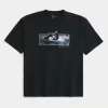 Kastenförmiges Montego Bay-T-Shirt mit Grafik Kastenförmiges Montego Bay-T-Shirt mit Grafik