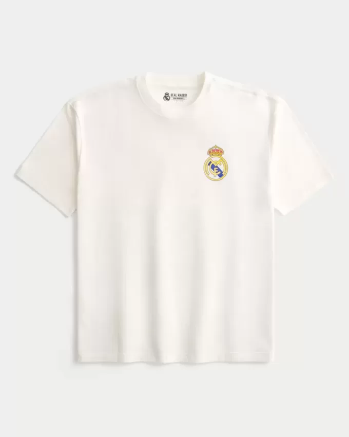 Kastenförmiges Real Madrid CF-T-Shirt mit Grafik Kastenförmiges Real Madrid CF-T-Shirt mit Grafik