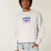 Kastenförmiges Rundhals-Sweatshirt mit Paris Saint-Germain-Grafik Kastenförmiges Rundhals-Sweatshirt mit Paris Saint-Germain-Grafik