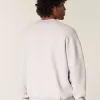 Kastenförmiges Rundhals-Sweatshirt mit Paris Saint-Germain-Grafik Kastenförmiges Rundhals-Sweatshirt mit Paris Saint-Germain-Grafik