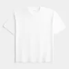 Kastenförmiges Rundhals-T-Shirt aus schwerer Baumwolle Kastenförmiges Rundhals-T-Shirt aus schwerer Baumwolle