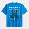 Kastenförmiges, schweres BWT Alpine F1 Team-T-Shirt mit Grafik Kastenförmiges, schweres BWT Alpine F1 Team-T-Shirt mit Grafik