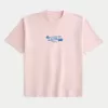 Kastenförmiges, schweres Hawaii-T-Shirt mit Grafik Kastenförmiges, schweres Hawaii-T-Shirt mit Grafik