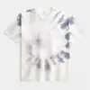Kastenförmiges, schweres T-Shirt aus Batik-Baumwolle mit Rundhalsausschnitt Kastenförmiges, schweres T-Shirt aus Batik-Baumwolle mit Rundhalsausschnitt