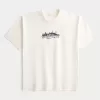 Kastenförmiges, schweres T-Shirt mit Kroatien-Grafik Kastenförmiges, schweres T-Shirt mit Kroatien-Grafik