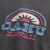Kastenförmiges, schweres T-Shirt mit Oahu-Grafik Kastenförmiges, schweres T-Shirt mit Oahu-Grafik