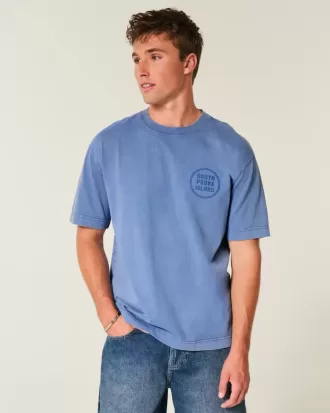 Kastenförmiges, schweres T-Shirt mit South Padre Island-Grafik Kastenförmiges, schweres T-Shirt mit South Padre Island-Grafik