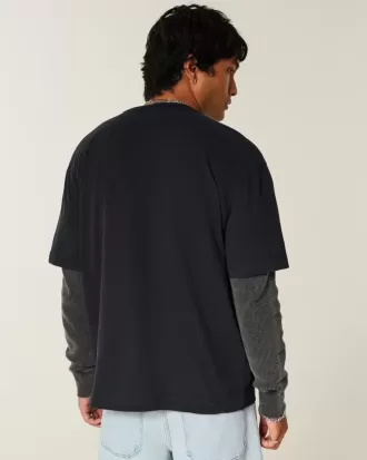 Kastenförmiges schweres Tokyo-T-Shirt mit Grafik