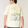 Kastenförmiges, schweres Tweety Golf-T-Shirt mit Grafik Kastenförmiges, schweres Tweety Golf-T-Shirt mit Grafik