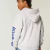 Kastenförmiges Sweatshirt mit Reißverschluss und Hawaii-Grafik Kastenförmiges Sweatshirt mit Reißverschluss und Hawaii-Grafik