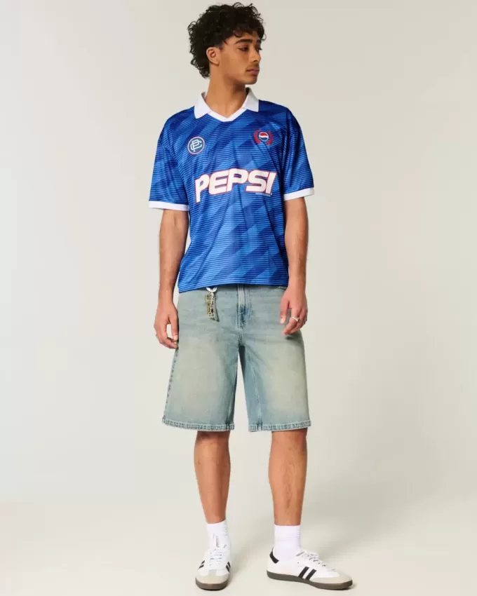 Kastenförmiges Trikot mit Pepsi-Grafik Kastenförmiges Trikot mit Pepsi-Grafik