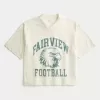 Kastenförmiges, verkürztes Fairview-Football-Trikot mit Grafik