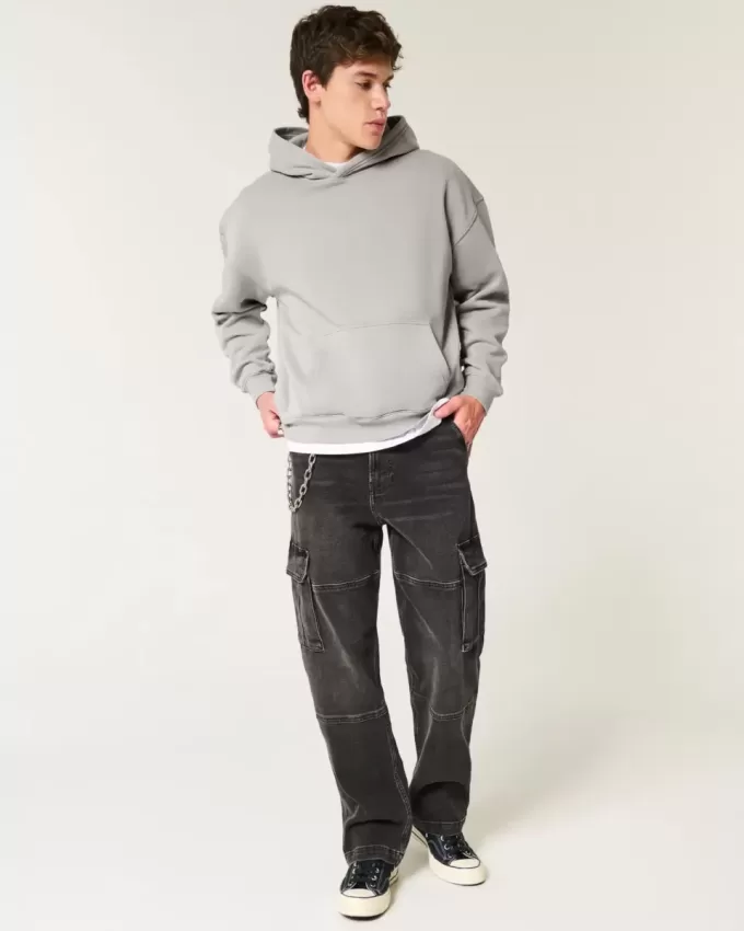 Kastiger, verwaschener Hoodie