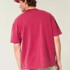 Kastiges, schweres, gewaschenes T-Shirt mit Rundhalsausschnitt Kastiges, schweres, gewaschenes T-Shirt mit Rundhalsausschnitt