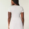 Kurzarm-Henley-Babydoll-Oberteil Kurzarm-Henley-Babydoll-Oberteil