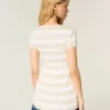 Kurzarm-Henley-Babydoll-Oberteil Kurzarm-Henley-Babydoll-Oberteil