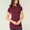 Kurzarm-Tunika-Pullover