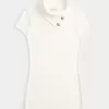 Kurzarm-Tunika-Pullover Kurzarm-Tunika-Pullover