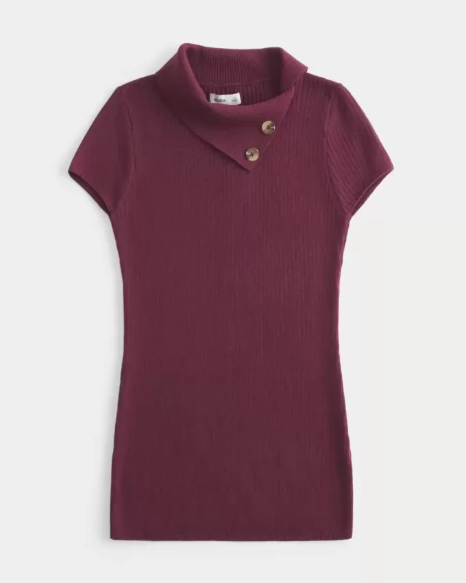 Kurzarm-Tunika-Pullover