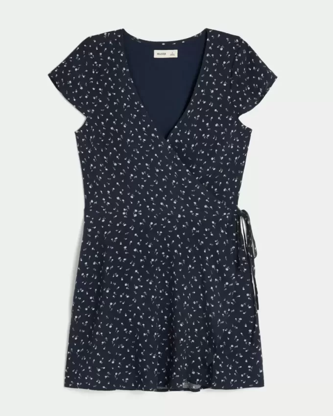 Kurzärmeliges Wickelkleid Kurzärmeliges Wickelkleid