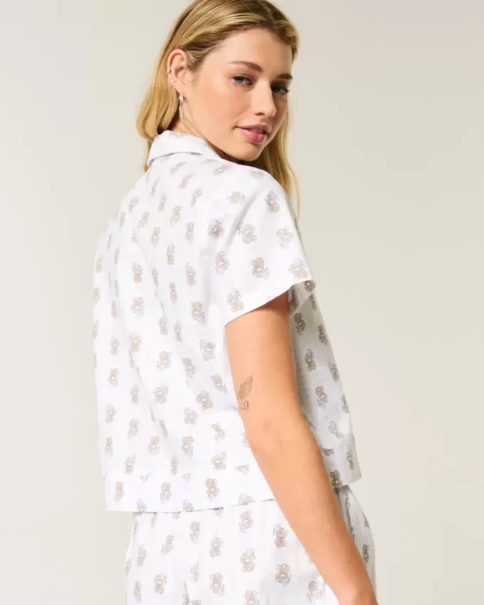 Kurzärmliges Grad Bear-Schlafshirt Kurzärmliges Grad Bear-Schlafshirt