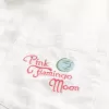 Kurzärmliges Hemd aus Leinenmischung mit rosa Flamingo-Mond-Grafik Kurzärmliges Hemd aus Leinenmischung mit rosa Flamingo-Mond-Grafik