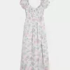 Kurzärmliges Maxikleid mit offenem Rücken Kurzärmliges Maxikleid mit offenem Rücken
