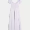 Kurzärmliges Maxikleid mit offenem Rücken
