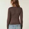 Langarm-Crew-Top aus nahtlosem Stoff Langarm-Crew-Top aus nahtlosem Stoff