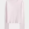 Langarm-Crew-Top aus nahtlosem Stoff Langarm-Crew-Top aus nahtlosem Stoff