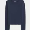 Langarm-Crew-Top aus nahtlosem Stoff Langarm-Crew-Top aus nahtlosem Stoff