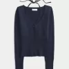 Langärmliger Neckholder-Pullover mit Bindeband